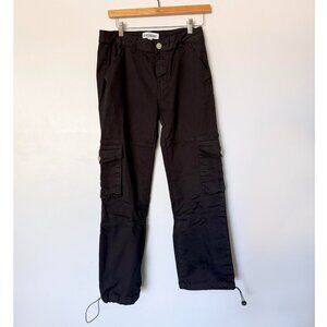 womens juniors LARGE cargo pants DISCLOSURE black bungee grunge streetwear Y2K